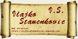 Vlajko Stamenković vizit kartica
